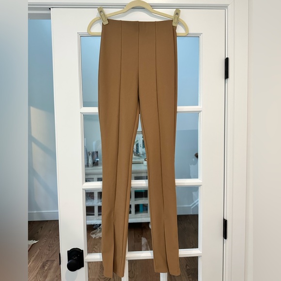 Zara brown leggings with ankle split - size small - Picture 1 of 6